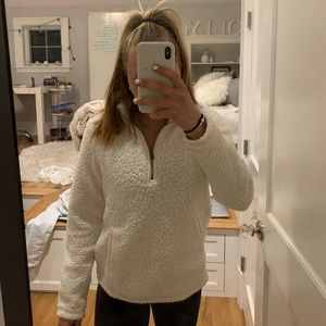 Fuzzy Sherpa Quarter Zip Sweatshirt